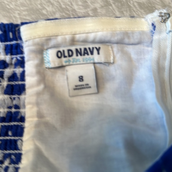 Old Navy Strapless Bluebird Pattern Dress. Size 8. - Picture 7 of 8